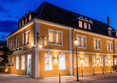 Hotel exterior view at night