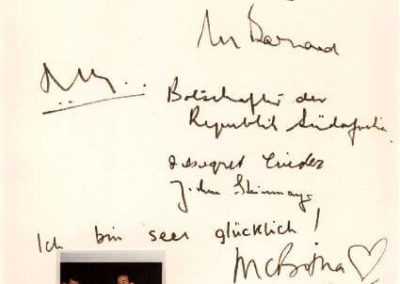 Guest book entry Christiaan Barnard