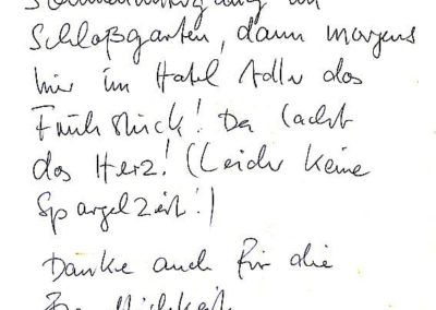 Guest book entry Hannelore Hoger