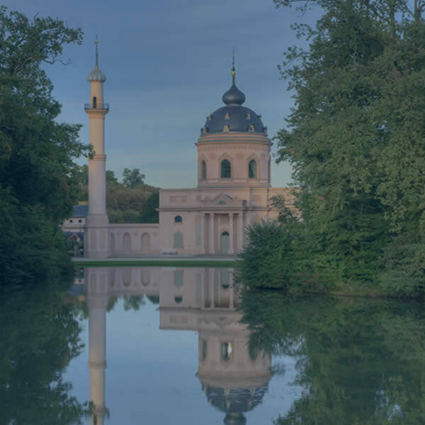 View of the mosque in Schwetzingen Castle