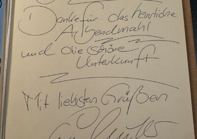 Gästebucheintrag von Ina Müller
